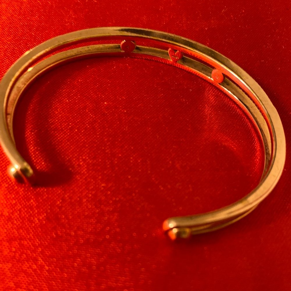 Michael Kors 14k Gold-plated Pavé Sterling Silver Rose-Gold Nesting Bracelet